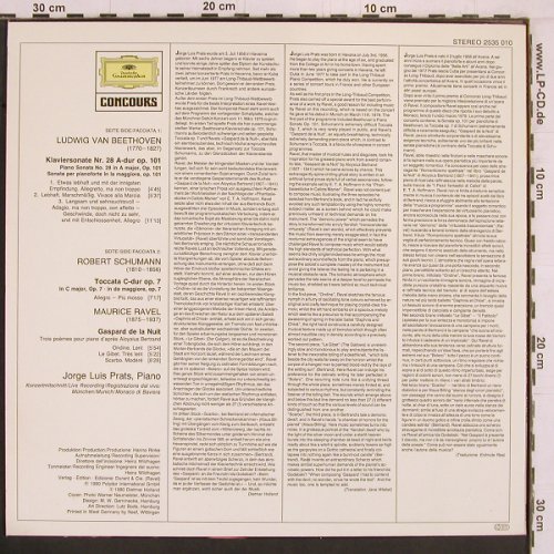 Prats,Jorge Luis: Beethoven,Schumann, Ravel, D.Gr. Concours (2535 010), D, 1980 Typ: LP Best.-Nr.: K880 Preis: 9,00 Euro