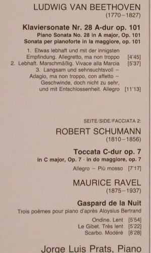 Prats,Jorge Luis: Beethoven,Schumann, Ravel, D.Gr. Concours (2535 010), D, 1980 Typ: LP Best.-Nr.: K880 Preis: 9,00 Euro