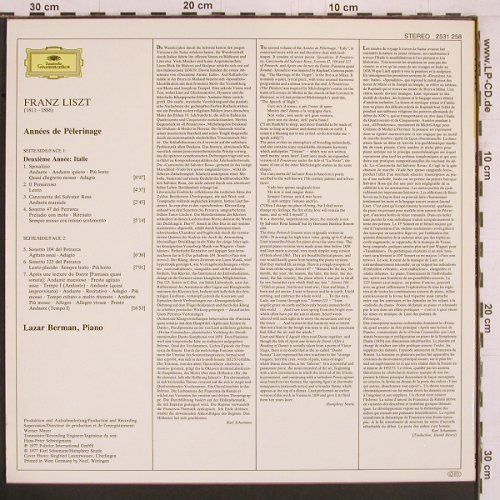 Liszt,Franz: Annees De Pelerinage Italie, D.Gr.(2531 258), D, 1977 - LP - K883 - 9,00 Euro