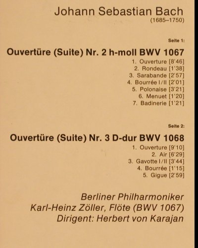 Bach,Johann Sebastian: Orchestersuiten Nr.2 h-moll & Nr.3, D.Gr. Resonance(2535 138), D,  - LP - K890 - 6,00 Euro
