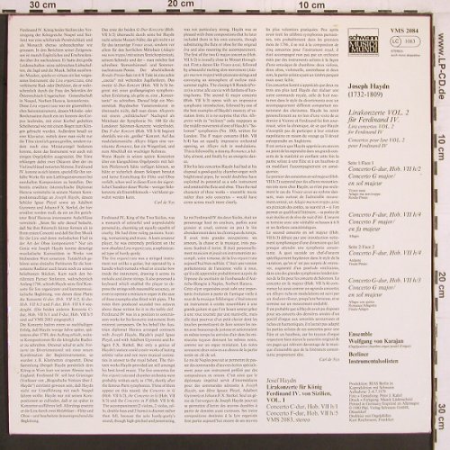 Haydn,Joseph: Lirakonzerte-für König Ferdinand IV, Schwann (VMS 2084), D, Vol.2, 1980 Typ: LP Best.-Nr.: K898 Preis: 7,50 Euro
