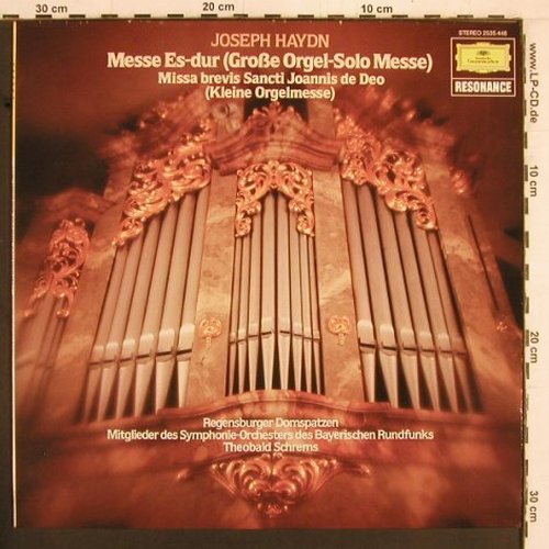 Haydn,Joseph: Messe Es-dur,Große Orgel-Solo Messe, D.Gr. Resonance (2535 448), D, Ri, 1982 Typ: LP Best.-Nr.: K899 Preis: 7,50 Euro