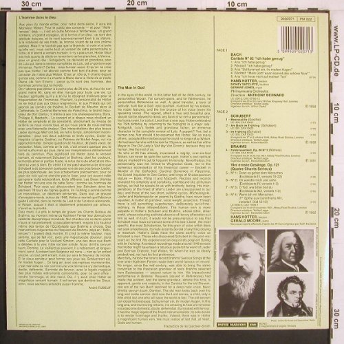 Hotter,Hans: Bach,Brahms,Schubert, rec1950/1952, EMI Reference (2902071), F, Ri Typ: LP Best.-Nr.: K907 Preis: 9,00 Euro