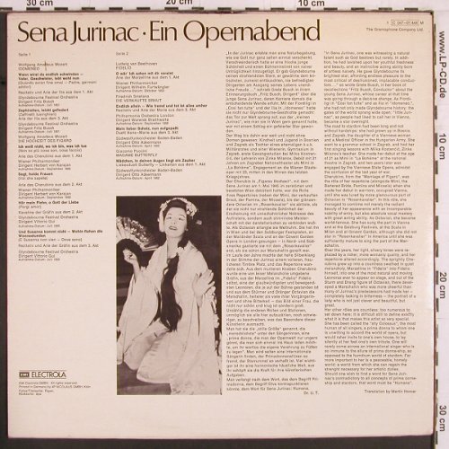 Jurinac,Sena: Ein Opernabend, Dacapo (C 047-01 444), D Typ: LP Best.-Nr.: K908 Preis: 6,00 Euro