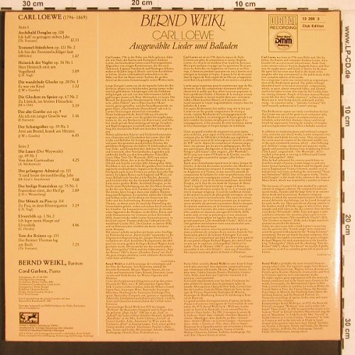 Weikl,Bernd - Cord Garben, Piano: Carl Loewe,Augewählte Lieder... Foc, Eurodisc(13 299 3), D,Club Ed., 1985 - LP - K909 - 9,00 Euro
