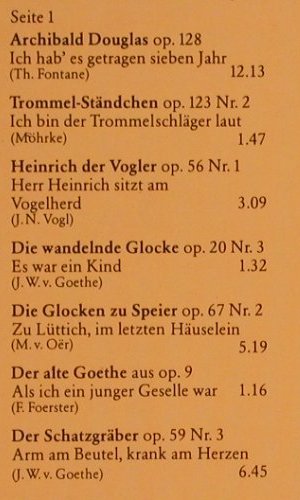 Weikl,Bernd - Cord Garben, Piano: Carl Loewe,Augewählte Lieder... Foc, Eurodisc(13 299 3), D,Club Ed., 1985 - LP - K909 - 9,00 Euro