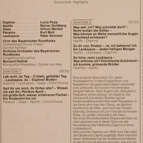 Strauss,Richard: Daphne - Großer Querschnitt, EMI(29 0506 1), D, Ri, 1983 - LP - K910 - 6,00 Euro