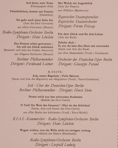 Fischer-Dieskau,Dietrich: Auf denn, zum Feste, in deutsch, D.Gr. (LPEM 19 460), D, Mono, 1964 Typ: LP Best.-Nr.: K912 Preis: 12,50 Euro