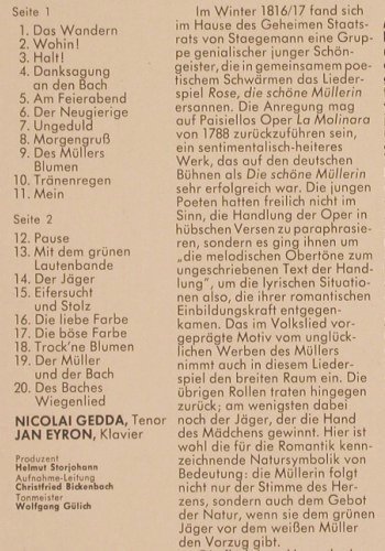 Schubert,Franz: Die schöne Müllerin, EMI (037-29 048), D, 1972 Typ: LP Best.-Nr.: K913 Preis: 7,50 Euro
