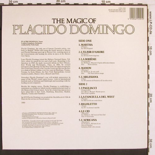 Domingo,Placido: The Magic Of, Pickwick (CDS 1209), UK, 1982 Typ: LP Best.-Nr.: K925 Preis: 6,00 Euro