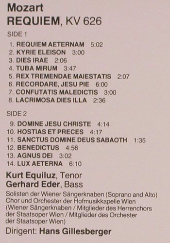 Mozart,Wolfgang Amadeus: Requiem KV 626, RCA Gold Seal(GL 70957), I, 1986 - LP - K932 - 7,50 Euro