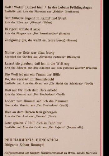 Rosvaenge,Helge: Konzert 1959, Favorit Klassik (50 110), A Typ: LP Best.-Nr.: K93 Preis: 7,50 Euro