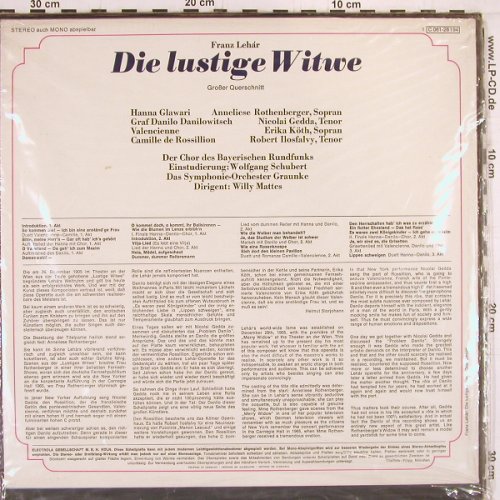 Lehar,Franz: Die Lustige Witwe - Gr.Querschnitt, EMI (C 061-28 194), D, FS-New Typ: LP Best.-Nr.: K942 Preis: 7,50 Euro
