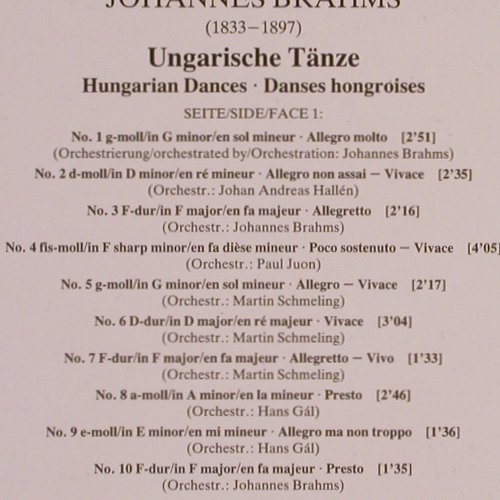 Brahms,Johannes: 21 Ungarische Tänze, D.Gr.(410 615-1), D,like new, 1984 - LP - K947 - 9,00 Euro