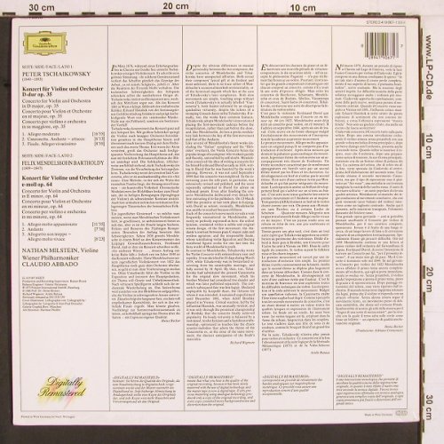 Tschaikowsky,Peter / Mendelssohn: Violinkonzerte, op.35 / op.64, D.Gr. Galleria (419 067-1), D, Ri, 1986 Typ: LP Best.-Nr.: K958 Preis: 7,50 Euro