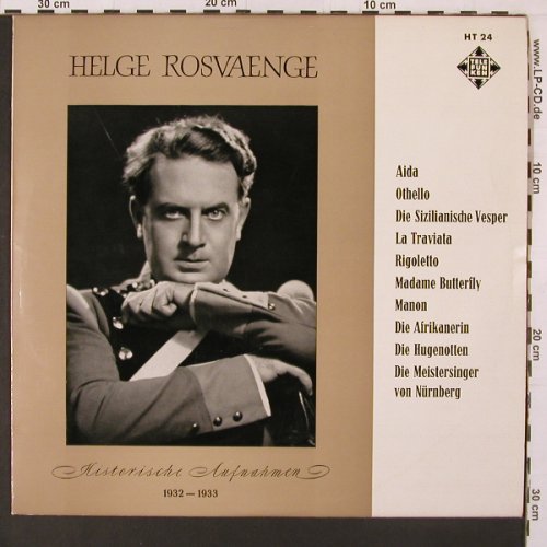 Rosvaenge,Helge: Historische Aufnahmen 1932-33, Telefunken (HAT 24), D, vg+/m- Typ: LP Best.-Nr.: K95 Preis: 6,00 Euro