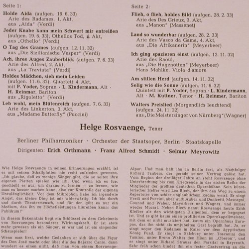 Rosvaenge,Helge: Historische Aufnahmen 1932-33, Telefunken(HAT 24), D, vg+/m-,  - LP - K95 - 6,00 Euro