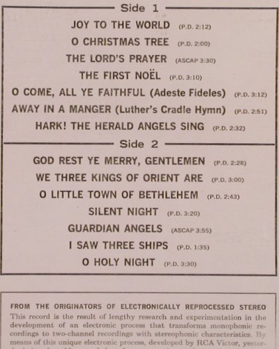 Lanza,Mario: Christmas Hymns and Carols, RCA Camden (CAS-7778(e)), US, FS-New, 1963 Typ: LP Best.-Nr.: K965 Preis: 9,00 Euro