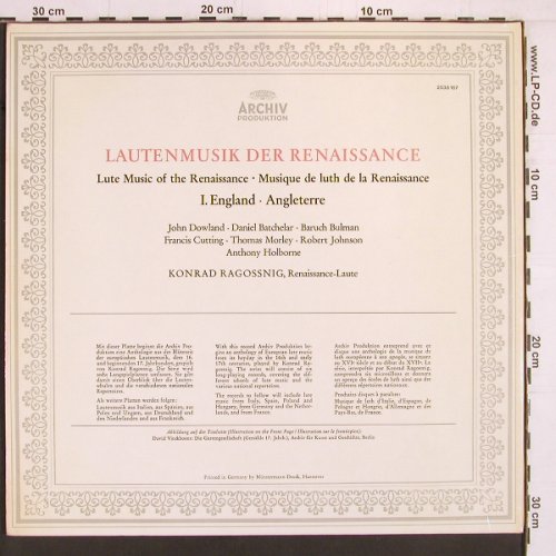 V.A.Musik für Laute: I.England, Foc, Archiv Produktion(2533 157), D, 1974 - LP - K969 - 7,50 Euro
