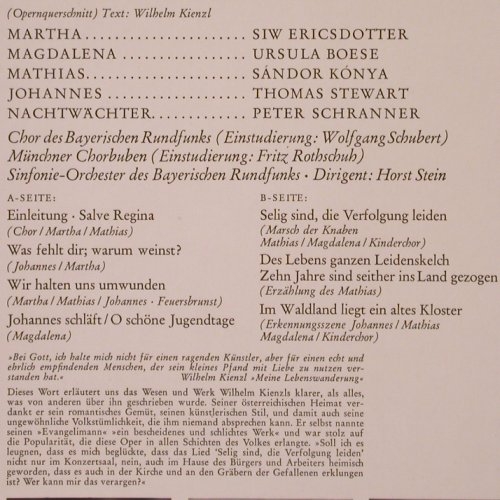 Kienzl,Wilhelm: Der Evangeli Mann - Querschnitt, Deutsche Grammophon (136 427), D, 1965 Typ: LP Best.-Nr.: K96 Preis: 12,50 Euro