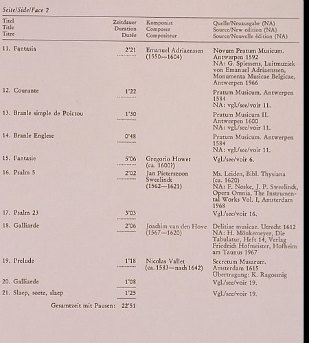 V.A.Musik für Laute: V.Deutschland-Niederlande, Archiv Produktion(2533 302), D, 1974 - LP - K970 - 7,50 Euro