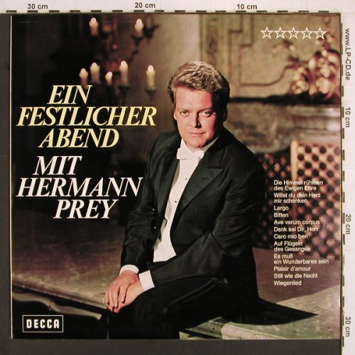Prey,Hermann: Ein Festlicher Abend, (Like New), Decca (SLK 16 480-P), D, 1967 Typ: LP Best.-Nr.: K975 Preis: 9,00 Euro