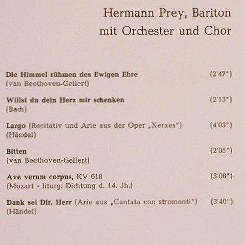 Prey,Hermann: Ein Festlicher Abend, (Like New), Decca (SLK 16 480-P), D, 1967 Typ: LP Best.-Nr.: K975 Preis: 9,00 Euro