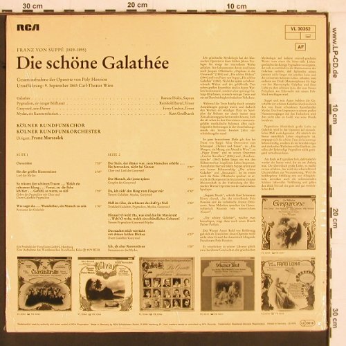 Suppe,Franz von: Die Schöne Galathee, gesamt Aufn., RCA(VL 30352), D, FS-New, 1979 - LP - K984 - 12,50 Euro