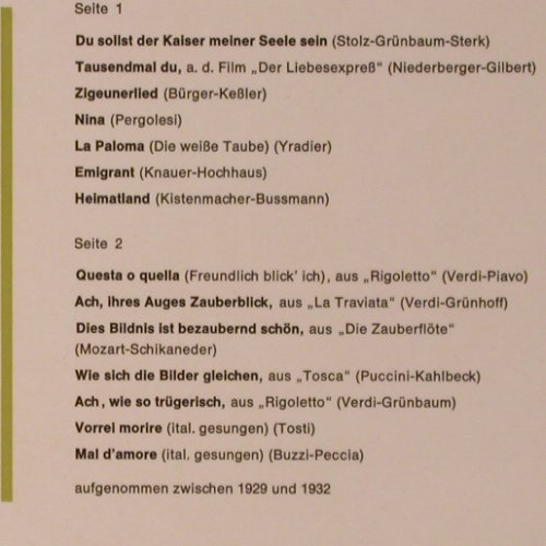Schmidt,Joseph: Unvergessener 2, rec. 1929-32, Telefunken (NT 424), D, 1969 Typ: LP Best.-Nr.: K98 Preis: 6,00 Euro