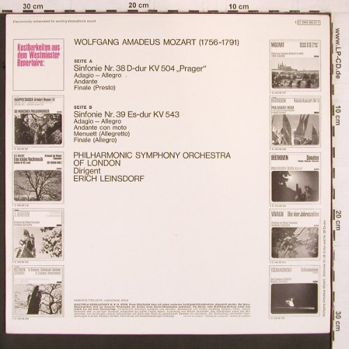 Mozart,Wolfgang Amadeus: Sinfonien Nr.38 "Prager" / Nr.39, Gloria (C 045-90 317), D, 1969 Typ: LP Best.-Nr.: K991 Preis: 7,50 Euro