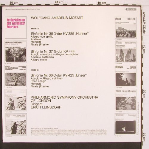 Mozart,Wolfgang Amadeus: Sinfonien Nr.35, 36 & 37, Gloria (C 045-90 318), D Typ: LP Best.-Nr.: K996 Preis: 7,50 Euro