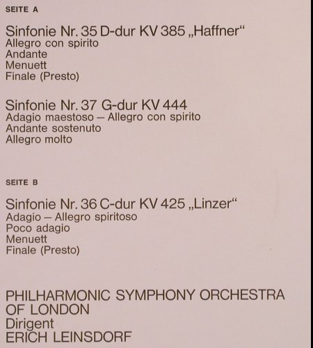 Mozart,Wolfgang Amadeus: Sinfonien Nr.35, 36 & 37, Gloria (C 045-90 318), D Typ: LP Best.-Nr.: K996 Preis: 7,50 Euro