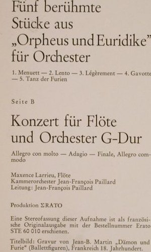 Gluck,Christoph Willibald: Flötenkonzert G-Dur,..aus Orpheus, Christophorus/Erato(CLP 75 508), D, Mono,  - 10inch - L1065 - 6,00 Euro