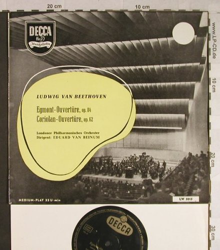 Beethoven,Ludwig van: Leonore/Weihe des Hauses Ouvertüren, Decca(LW 5016), D,  - 10inch - L1114 - 9,00 Euro
