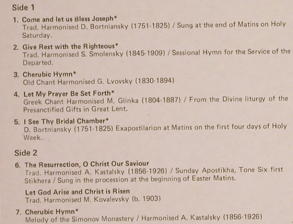 V.A.Russian Orthodox Church Music: Vol.8-Selected Hymns and Chants, IKON Rec.(IKOS 10), UK,  - LP - L1157 - 5,00 Euro