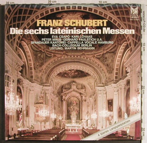Schubert,Franz: Die sechs lateinischen Messen, FSM / VOX(FSM 113 VXDS), D,  - 4LP - L1230 - 17,50 Euro