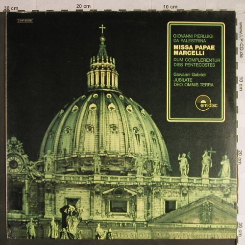 Palestrina,Giovani Pierluigi da: Missa Papae Marcelli, Emidisc(C 047-50 516), D,  - LP - L1260 - 6,00 Euro