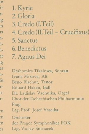 Dvorak,Anton: Messe D-Dur op.86, Koch Schwann (113 008 FA), A, 1988 Typ: LP Best.-Nr.: L1302 Preis: 5,00 Euro