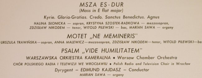 Moniuszk,Stanislaw: Msza Es-dur,Motet,Psalm, Veri ton(SXV-713), PL, vg+/m-,  - LP - L1311 - 6,00 Euro