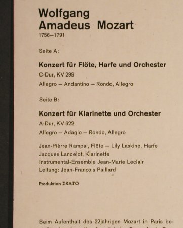 Mozart,Wolfgang Amadeus: Konzerte für Flöte/Harfe/Klarinette, Christophorus(CGLP 75 743), D,  - LP - L1406 - 7,50 Euro