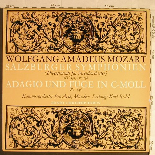Mozart,Wolfgang Amadeus: Salzburger Symphonien,136,137,138, Christophorus (CGLP 75 811), D, Mono Typ: LP Best.-Nr.: L1411 Preis: 7,50 Euro