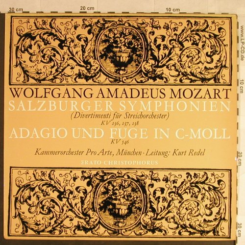 Mozart,Wolfgang Amadeus: Salzburger Symphonien,136,137,138, Christophorus(CGLP 75 811), D, Mono,  - LP - L1411 - 7,50 Euro