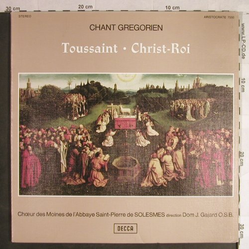 Toussaint / Christ-Roi: Chant Gregorien, Foc, Decca(7.550 Stereo), F, Ri, 1958 - LP - L1433 - 6,00 Euro