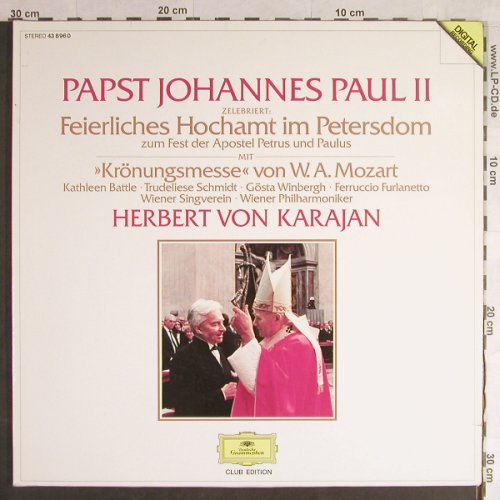 Karajan,Herbert von/Papst J.Paul II: Feierliches Hochamt im Petersdom, D.Gr.(43 896 0), D,Club Ed.,  - LP - L1505 - 7,50 Euro