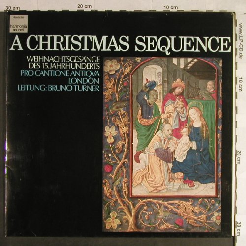 Pro Cantione Antiqva, London: A Christmas Sequence, Foc, Harmonia Mundi (065-99 808), D, 1975 Typ: LP Best.-Nr.: L1507 Preis: 6,00 Euro