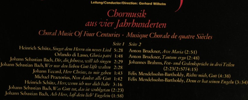 Stuttgarter Hymnus-Chorknaben: Chormusik aus vier Jahrhunderten, Intercord(29 726-1 K), D,  - LP - L1511 - 6,00 Euro