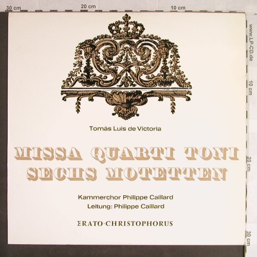 de Victoria,Tomas Luis: Missa Quarti Toni / Sechs Motetten, Christophorus/Erato(CGLP 75 847), D, Mono,  - LP - L1519 - 9,00 Euro