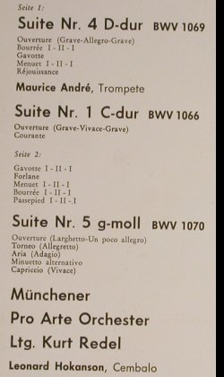 Bach,Johann Sebastian: The 5 Suites for Orchestra -1/1,4&5, Philips(A 00557 L), NL, Mono,  - LP - L1579 - 9,00 Euro
