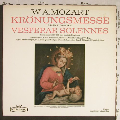 Mozart,Wolfgang Amadeus: Krönungsmesse/Vesperae Solennes, Intercord(075-09 K(J 075)), D,  - LP - L1604 - 5,00 Euro