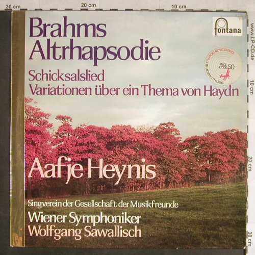 Brahms,Johannes: Altrhapsodie/Schicksalslied/Variati, Fontana(6530 027), NL,Ri, 1962 - LP - L1607 - 5,00 Euro